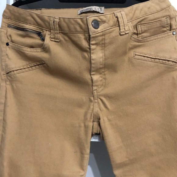 Zara Tan Colour Skinny Leg Jeans 34 inch waist - Picture 5 of 10